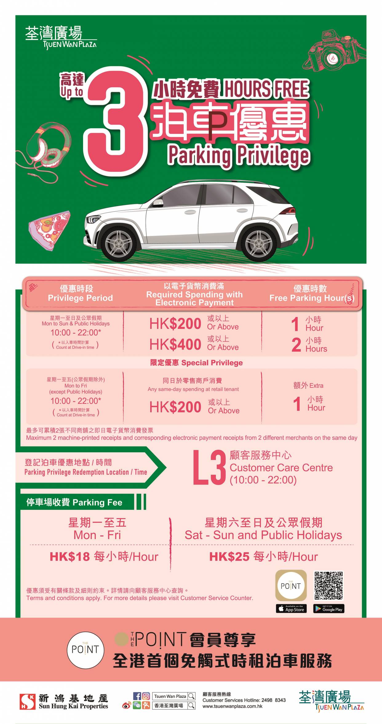 荃灣廣場 免費泊車