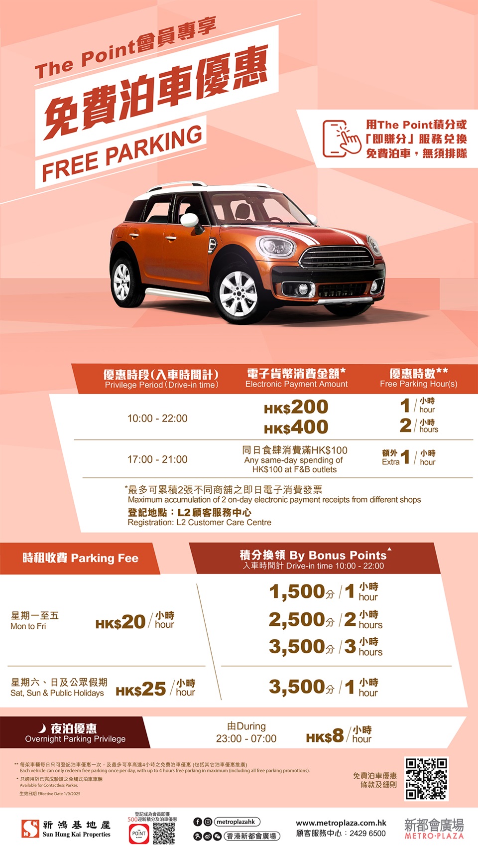 新都會廣場 Metroplaza 最新免費泊車優惠